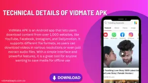 detalis of vidmate apk